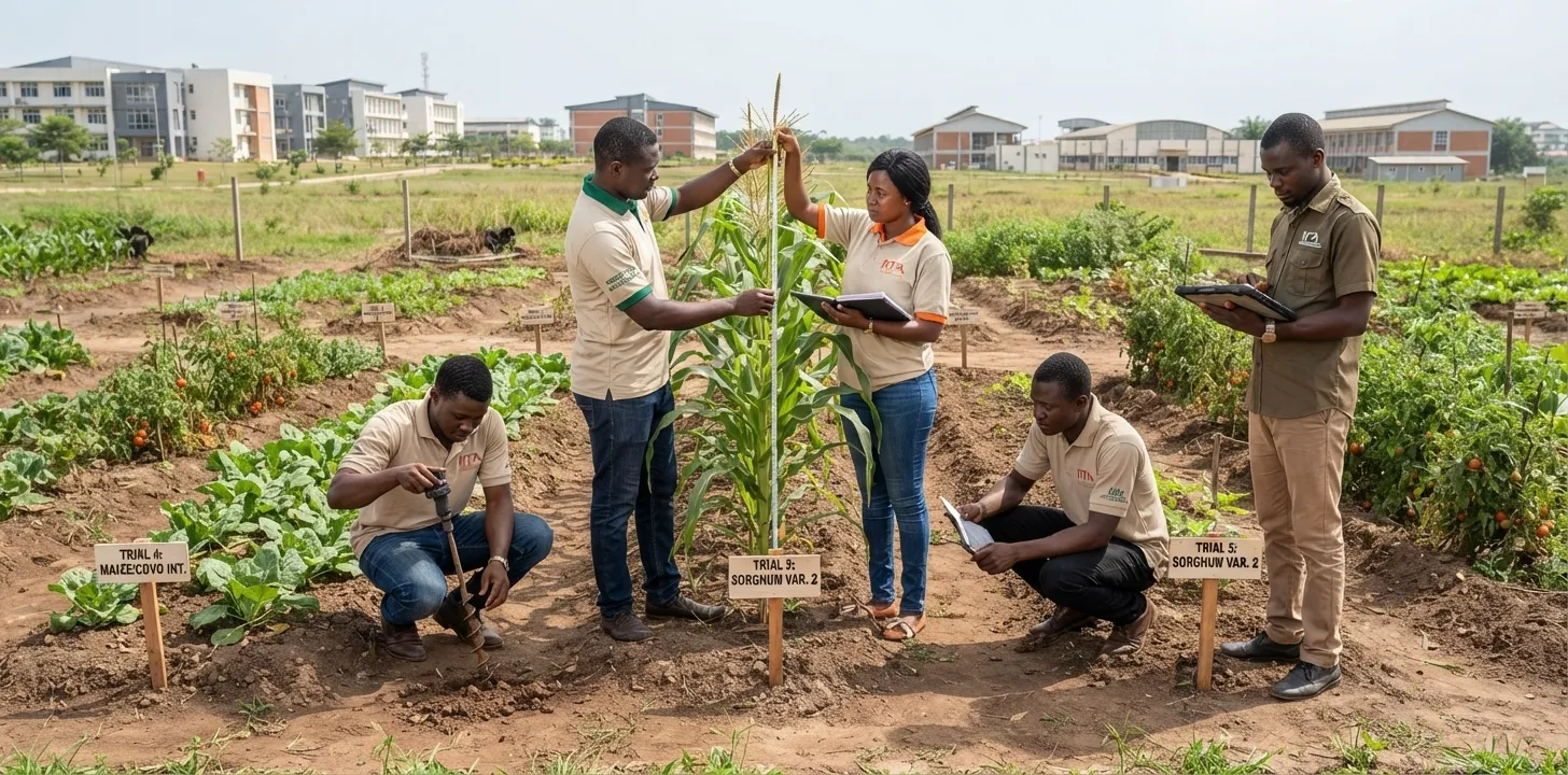 A Southern African university campus with its teaching farm