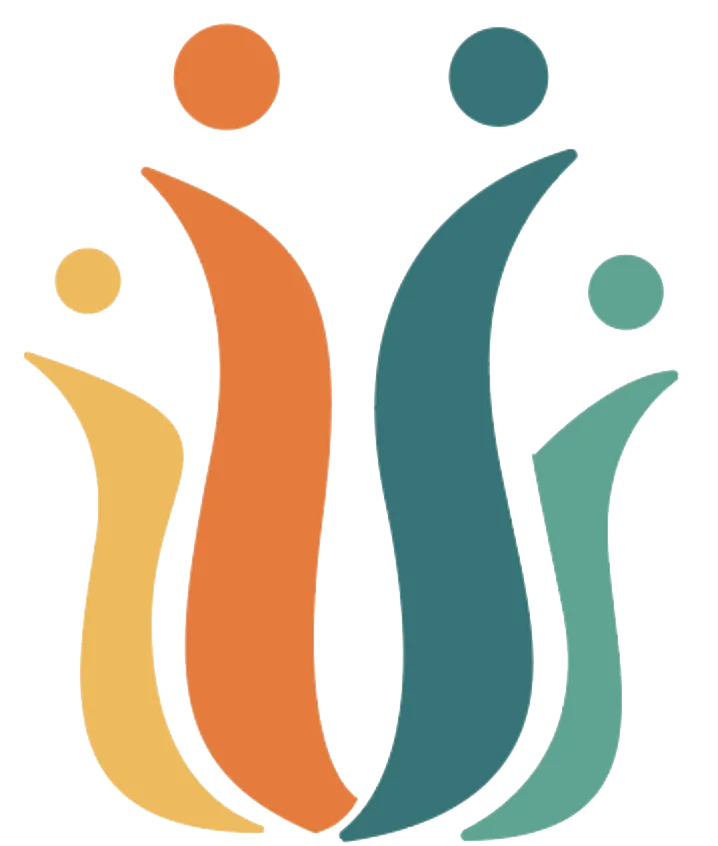 The CODE emblem: four figures rising together from one root